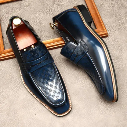 Elegant leather alligator print Loafers Crocodile pattern