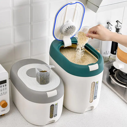 Food Storage Bin Kitchen Rice Bucket